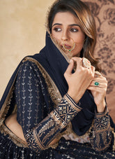 Ornate Looking Navy Colour Lehenga Choli